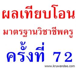 คุรุสภาประกาศรายชื่อผู้ผ่านการเทียบโอนความรู้ ตามมาตรฐานวิชาชีพครู ครั้งที่ 72