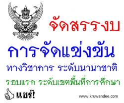 จัดสรรงบประมาณฯ การจัดแข่งขันทางวิชาการ ระดับนานาชาติ (รอบแรก ระดับเขตพื้นที่การศึกษา)