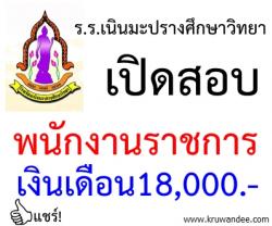 โรงเรียนเนินมะปรางศึกษาวิทยา เปิดสอบพนักงานราชการ  1 อัตรา - รับสมัคร 17-23 กุมภาพันธ์ 2557