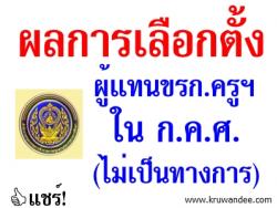 ผลการเลือกตั้งกรรมการผู้แทนข้าราชการครูฯ ใน ก.ค.ศ. (ไม่เป็นทางการ) ในวันที่ 27 ก.พ.2557