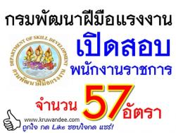 กรมพัฒนาฝีมือแรงงาน เปิดสอบพนักงานราชการ 57 อัตรา - รับสมัคร 17-28 มีนาคม 2557 