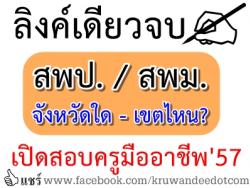 เช็คด่วน! แยกกันชัดๆ เขตพื้นที่ไหน? เปิดสอบครูมืออาชีพ 2557 สาขาวิชาเอกใด รับกี่อัตรา ดูได้ที่นี่