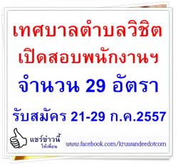 เทศบาลตำบลวิชิต เปิดสอบพนักงานฯ จำนวน 29 อัตรา - รับสมัคร 21-29 ก.ค.2557