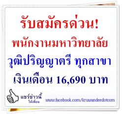 มหาวิทยาลัยราชภัฏลำปาง เปิดสอบพนักงานมหาวิทยาลัย วุฒิปริญญาตรี เงินเดือน 16,690 บาท