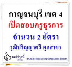 สพป.กาญจนบุรี เขต 4 รับสมัครครูธุรการ 2 อัตรา สมัคร 6-12 ธ.ค.57