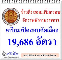 อ.ก.พ.สอศ.เพิ่มกรอบพนักงานราชการ1.9 หมื่นอัตรา