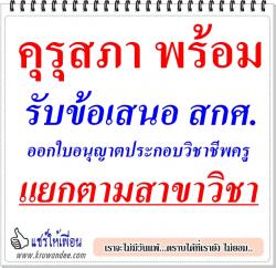 คุรุสภา พร้อมรับข้อเสนอ สกศ. ออกใบอนุญาตประกอบวิชาชีพครูแยกตามสาขาวิชา