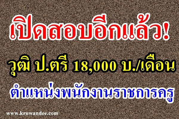 อยากเป็นครู เชิญทางนี้! วุฒิปริญญาตรี เงินเดือน 18,000 บาท ตำแหน่งพนักงานราชการ สมัคร 7-16 เมษายน 2558