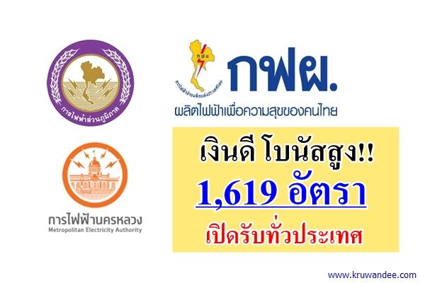 พลาดแล้วจะเสียดาย! การไฟฟ้า เปิดรับสมัครทั่วประเทศ 1,619 อัตรา สนใจดูกันเลย