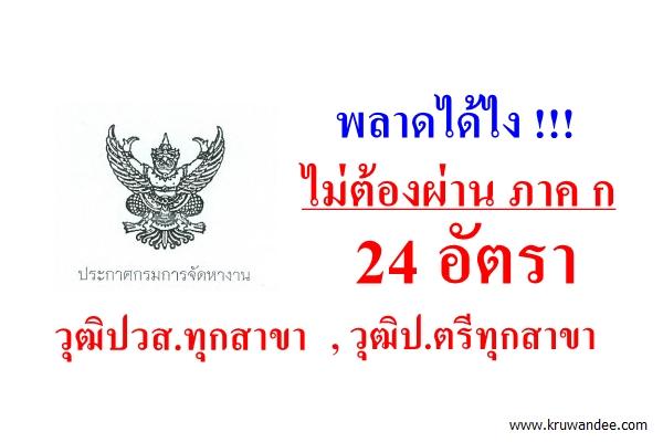 กรมการจัดหางาน เปิดสอบ ไม่ต้องผ่าน ภาค ก 24 อัตรา รับวุฒิปวส-ปริญญาตรีทุกสาขา 15,000 บาท