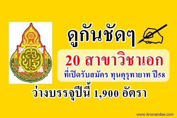 ดูกันชัดๆ 20 สาขาวิชาเอก ที่เปิดรับสมัคร ทุนโครงการคุรุทายาท ว่าง 1,900 อัตรา