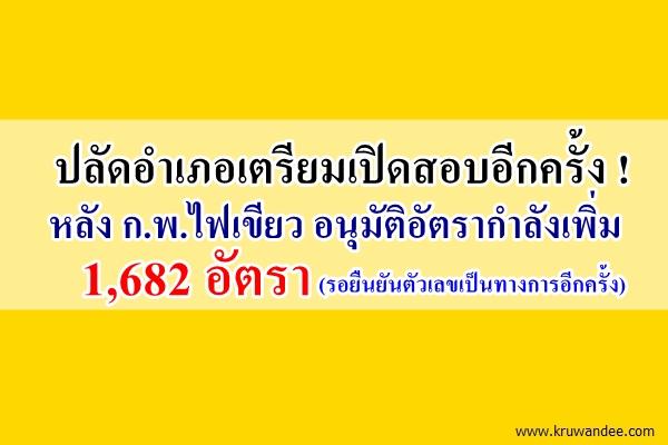 ปลัดอำเภอเตรียมเปิดสอบอีกครั้ง ! หลัง ก.พ.ไฟเขียว อนุมัติอัตรากำลังเพิ่ม ตามที่อธิบดีกรมการปกครองร้องขอ