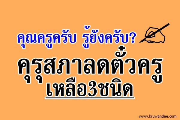 คุรุสภาลดตั๋วครูเหลือ3ชนิด