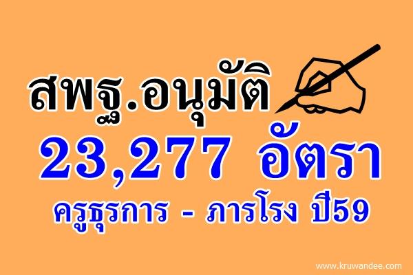 สพฐ.อนุมัติ23,277อัตราครูธุรการ-ภารโรงปี59