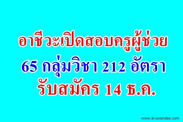 อาชีวะเปิดสอบครูผู้ช่วย รับสมัคร 14 ธ.ค.