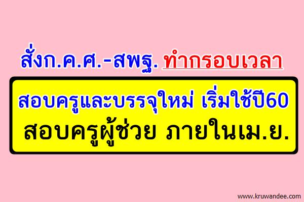 สั่งก.ค.ศ.-สพฐ.ทำกรอบเวลาสอบ-บรรจุครูใหม่เริ่มใช้ปี 60