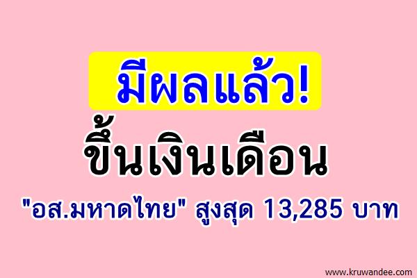 มีผลแล้ว! ขึ้นเงินเดือน "อส.มหาดไทย" สูงสุด 13,285 บาท