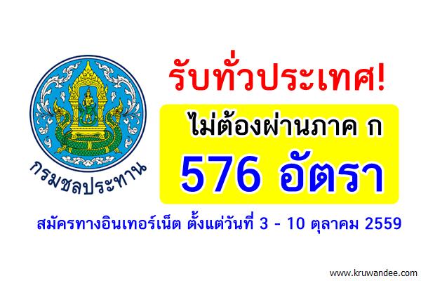 รับทั่วประเทศ! ไม่ต้องผ่านภาค ก 576 อัตรา กรมชลประทาน เปิดสอบพนักงานราชการ