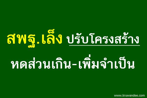 สพฐ.เล็งปรับโครงสร้าง-หดส่วนเกิน-เพิ่มจำเป็น