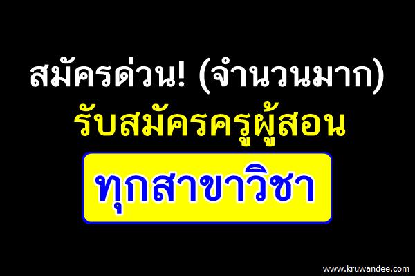 สมัครด่วน! (จำนวนมาก) โรงเรียนมารีย์นิรมล รับสมัครครูผู้สอน ทุกกลุ่มสาระการเรียนรู้