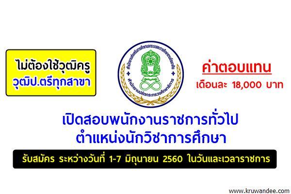 ไม่ต้องใช้วุฒิครู (รับปริญญาตรีทุกสาขา) กศน.ตากเปิดสอบพนักงานราชการ ตำแหน่งนักวิชาการศึกษา