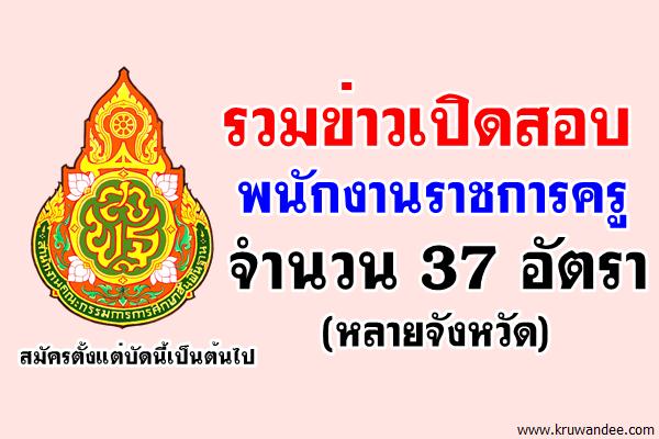 รวมข่าวเปิดรับสมัครสอบ พนักงานราชการครู จำนวน 37 อัตรา (หลายจังหวัด) สมัครตั้งแต่บัดนี้เป็นต้นไป