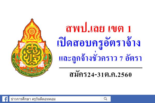 สพป.เลย เขต 1 เปิดสอบครูอัตราจ้าง และลูกจ้างชั่วคราว 7 อัตรา สมัคร24-31ต.ค.2560