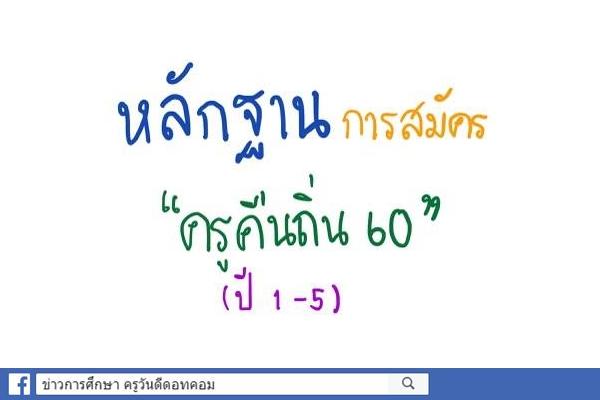 "หลักฐานที่ใช้ในการสมัครสอบ ครูคืนถิ่น 60" เช็คคร่าวๆ ก่อนรอเกณฑ์ประกาศฉบับจริง