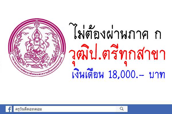 ไม่ต้องผ่านภาค ก วุฒิป.ตรีทุกสาขา กรมส่งเสริมและพัฒนาคุณภาพชีวิตคนพิการ เปิดสอบพนักงานราชการ