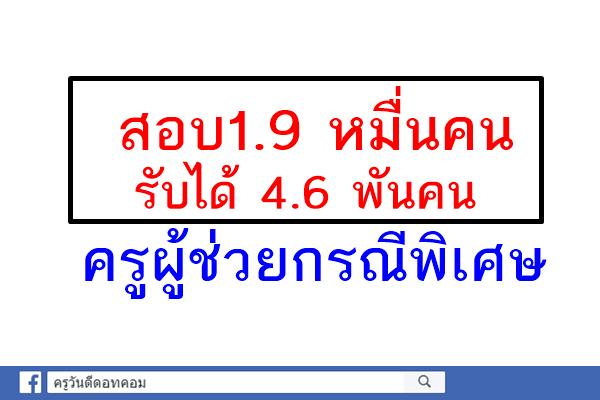 สอบ1.9 หมื่นคนรับได้ 4.6 พันคนครูผู้ช่วยกรณีพิเศษ