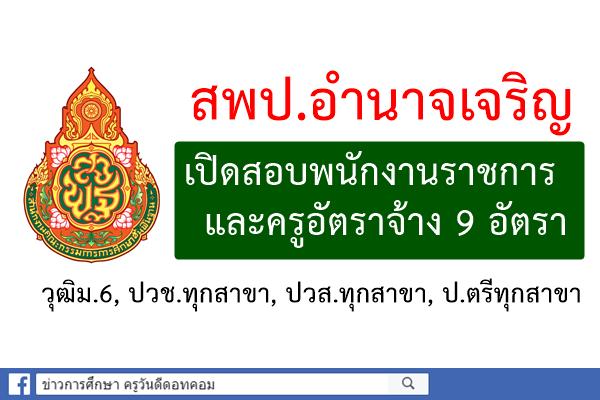 สพป.อำนาจเจริญ เปิดสอบพนักงานราชการ และครูอัตราจ้าง 9 อัตรา (สมัคร27ก.พ.-5มี.ค.61)