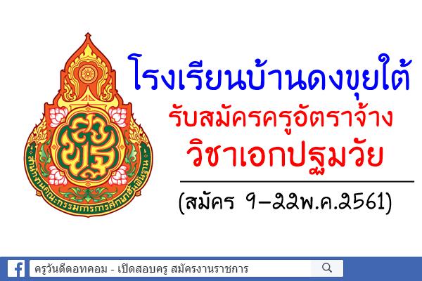 โรงเรียนบ้านดงขุยใต้ รับสมัครครูอัตราจ้าง วิชาเอกปฐมวัย (สมัคร 9-22พ.ค.2561)