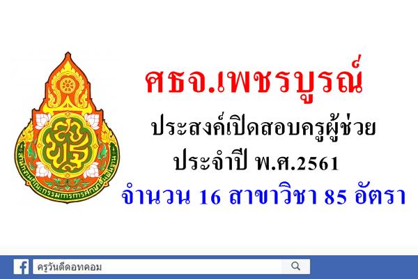 ศธจ.เพชรบูรณ์ เผยตำแหน่งว่างเปิดสอบครูผู้ช่วย 2561 จำนวน 16 สาขาวิชาเอก รวม 85 อัตรา