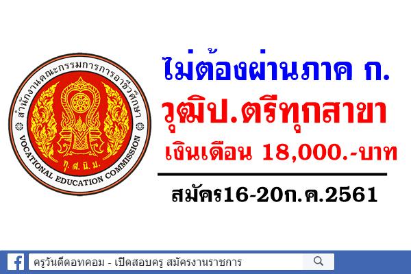 วิทยาลัยการอาชีพตรัง เปิดสอบพนักงานราชการ วุฒิป.ตรีทุกสาขา เงินเดือน 18,000.-บาท