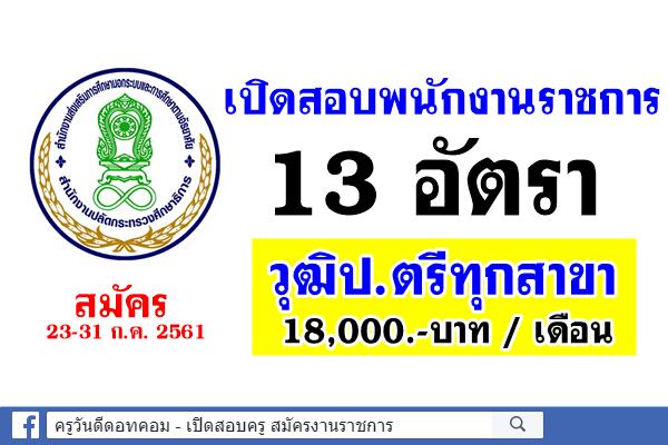 กศน.ปัตตานี เปิดสอบพนักงานราชการ จำนวน 13 อัตรา สมัคร23-31 ก.ค. 2561