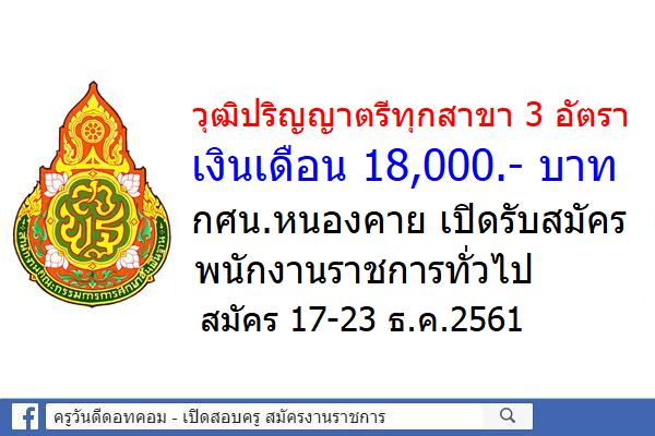 วุฒิปริญญาตรีทุกสาขา เงินเดือน 18,000.- บาท กศน.หนองคาย รับพนักงานราชการ 3 อัตรา