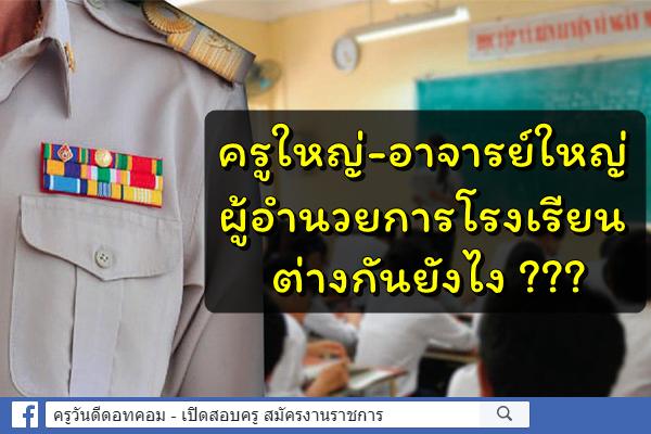 "ครูใหญ่-อาจารย์ใหญ่-ผอ.ร.ร." ต่างกันยังไง หลังจ่อชง กม.ปรับตำแหน่ง ผอ.เหลือแค่ครูใหญ่