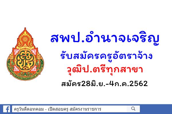 สพป.อำนาจเจริญ รับสมัครครูอัตราจ้าง วุฒิป.ตรีทุกสาขา สมัคร28มิ.ย.-4ก.ค.2562