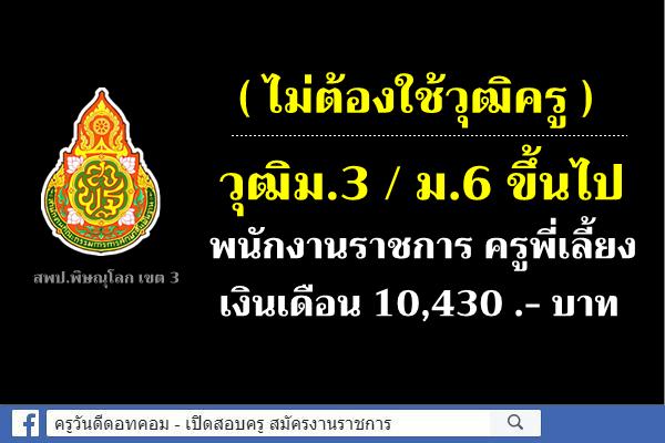 (ไม่ต้องใช้วุฒิครู)สพป.พิษณุโลก เขต 3 เปิดสอบพนักงานราชการ ตำแหน่งครูพี่เลี้ยง สมัคร 2-6 มีนาคม 2563