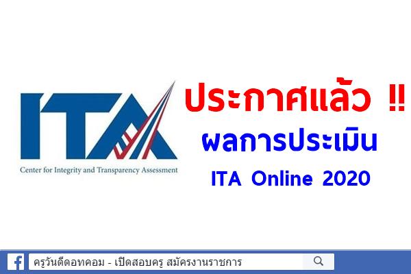 ประกาศผลการประเมิน ITA Online 2020