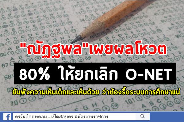 "ณัฏฐพล"เผยผลโหวตสอบโอเน็ต 80% ให้ยกเลิก ยันฟังความเห็นเด็กและเห็นด้วย ว่าต้องรื้อระบบการศึกษาแน่