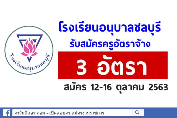 โรงเรียนอนุบาลชลบุรี รับสมัครครูอัตราจ้าง 3 อัตรา สมัคร 12-16 ตุลาคม 2563