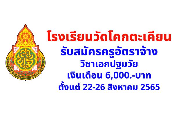 โรงเรียนวัดโคกตะเคียน รับสมัครครูอัตราจ้าง วิชาเอกปฐมวัย เงินเดือน 6,000.-บาท ตั้งแต่ 22-26 สิงหาคม 2565