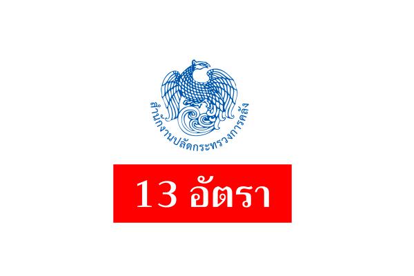 เปิดรับ 13 อัตรา วุฒิไม่ต่ำกว่า ม.3 เงินเดือน 15,000.-บาท สำนักงานปลัดกระทรวงการคลัง รับลูกจ้างชั่วคราว