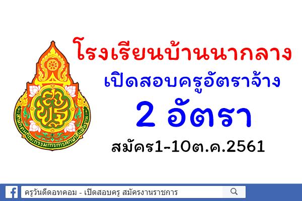 โรงเรียนบ้านนากลาง เปิดสอบครูอัตราจ้าง 2 อัตรา สมัคร1-10ต.ค.2561