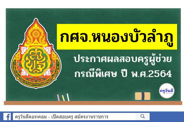 กศจ.หนองบัวลำภู ประกาศผลสอบครูผู้ช่วย กรณีพิเศษ ปี พ.ศ.2564