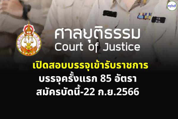 สำนักงานศาลยุติธรรม เปิดสอบบรรจุเข้ารับราชการ 85 อัตรา สมัครบัดนี้-22 ก.ย.2566