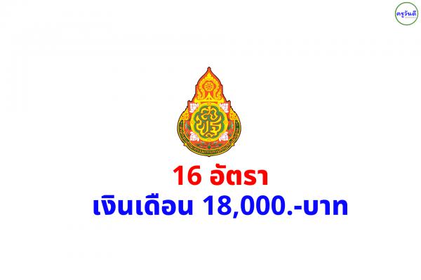 สพป.ลพบุรี เขต 2 เปิดสอบพนักงานราชการครู จำนวน 16 อัตรา เงินเดือน 18,000.-บาท สมัครตั้งแต่บัดนี้-24 ธ.ค.2566