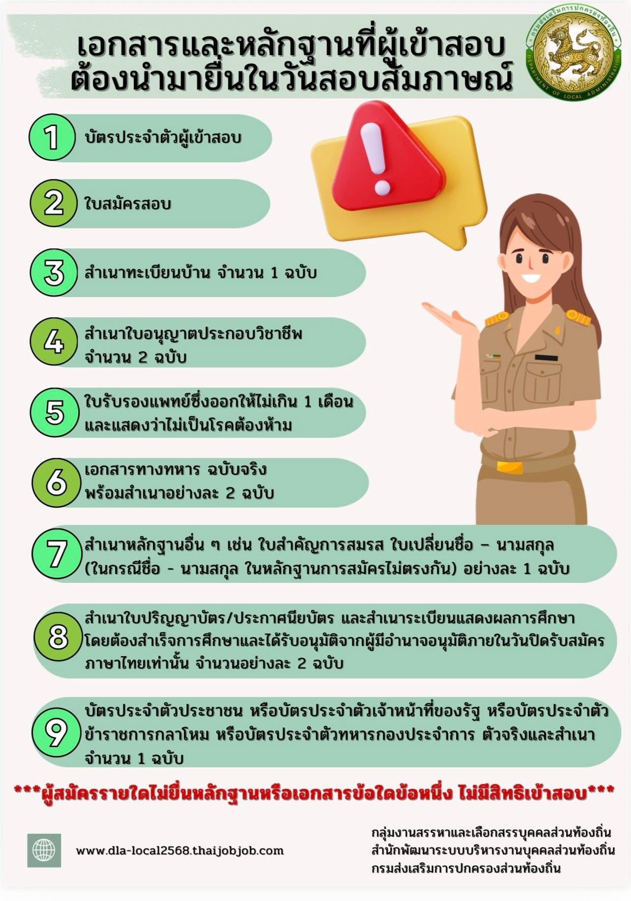 การแต่งกายสอบสัมภาษณ์ท้องถิ่น 2568