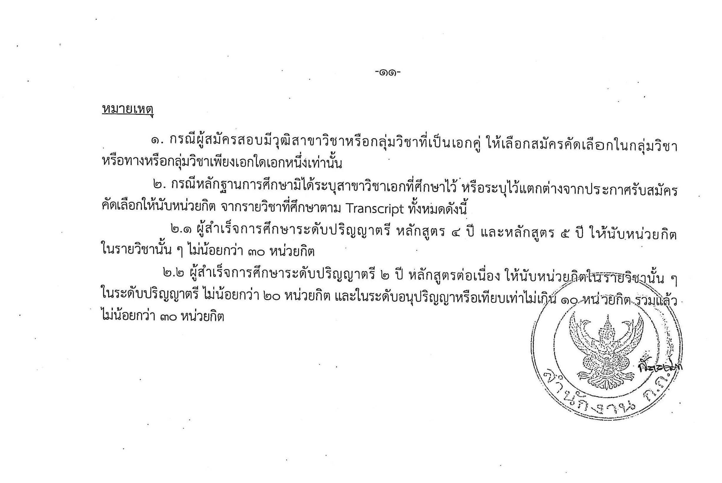 เงื่อนไขการนับหน่วยกิต